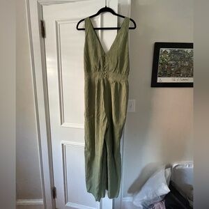 Green Sleeveless Jumpsuit
